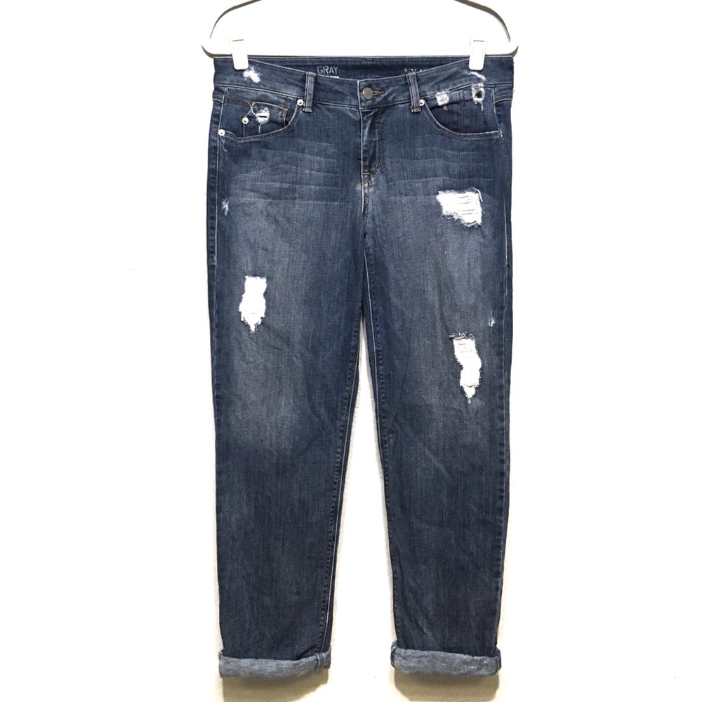 DISTRESSED BOYFRIEND JEANS Saks Fifth Avenue